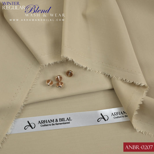 Regular Blend Wash & Wear Unstitched Fabric | ANBR-0207