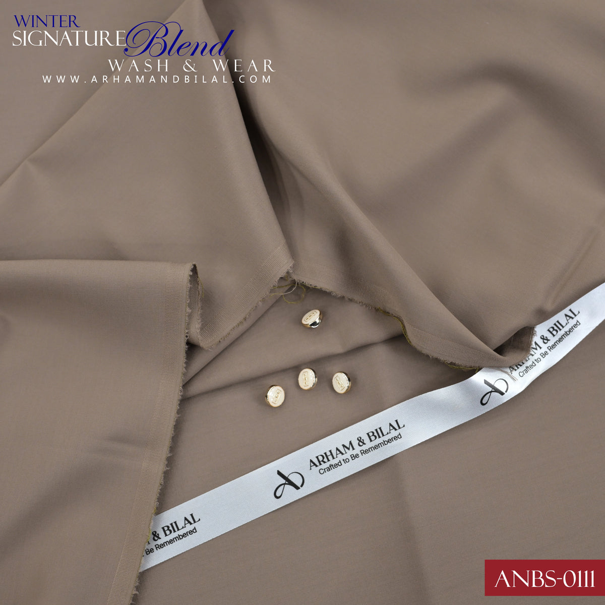 Signature Blend Wash & Wear Unstitched Fabric | ANBS-0111