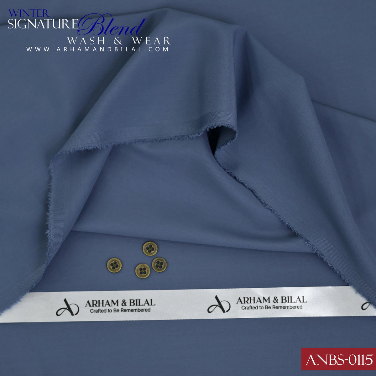Signature Blend Wash & Wear Unstitched Fabric | ANBS-0115