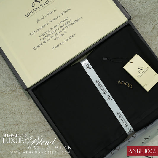 Luxury Men Blend Wash & Wear ANBL-1002 Black